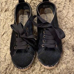Manebì Faux Fur Fashion Espadrille Sneakers